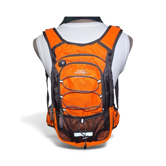 Muba Other - Mubasel Gear 70oz 2L Insulated Hydration Backpack Pack Orange Gray Hiking Biking